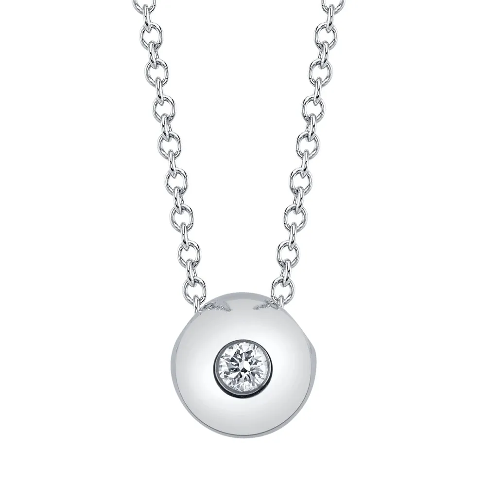 0.04ct Shy Creation Bailey Diamond Bezel Necklace La Mine d'Or Moncton, NB