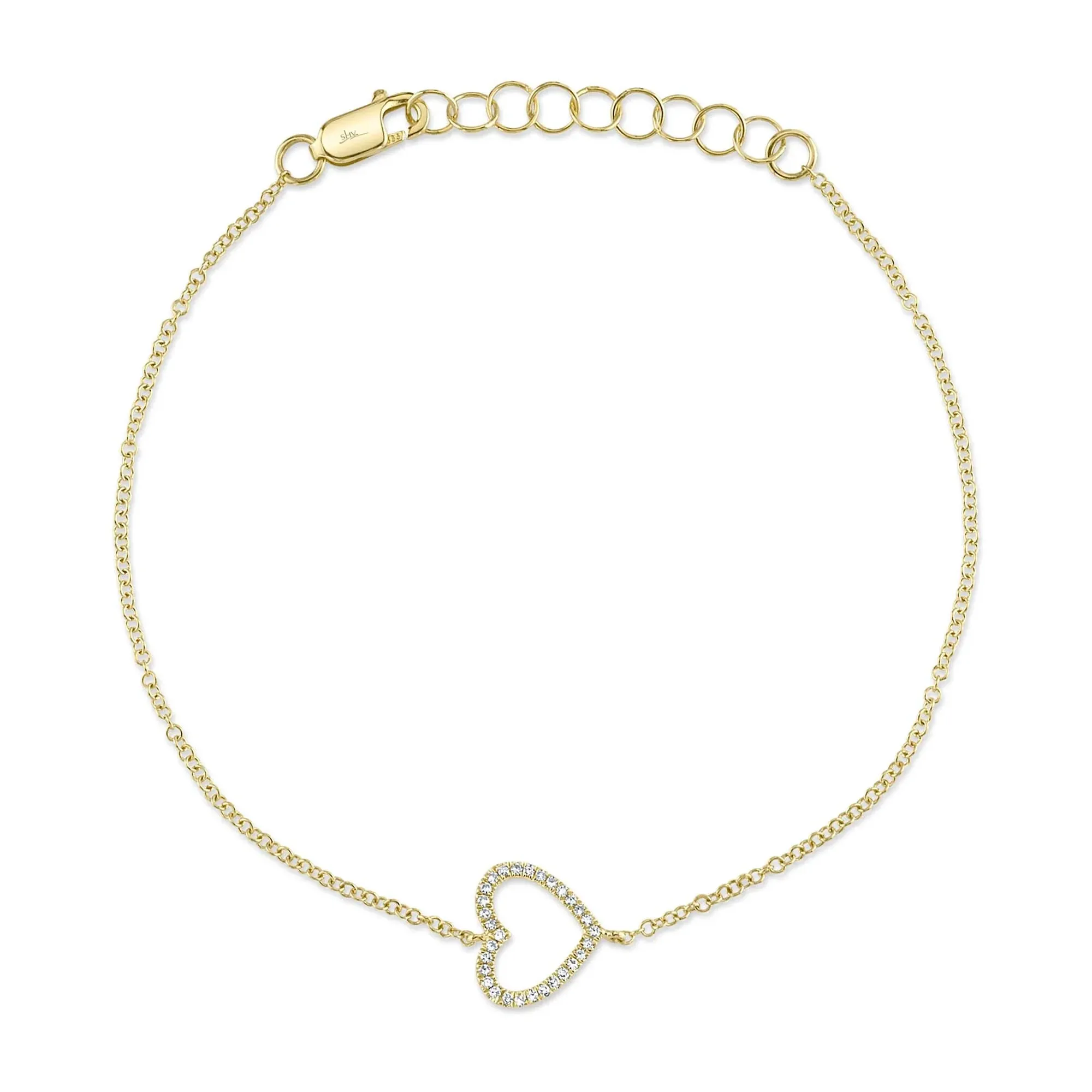 0.06tw Shy Creation Kate Diamond Pave Heart Bracelet La Mine d'Or Moncton, NB