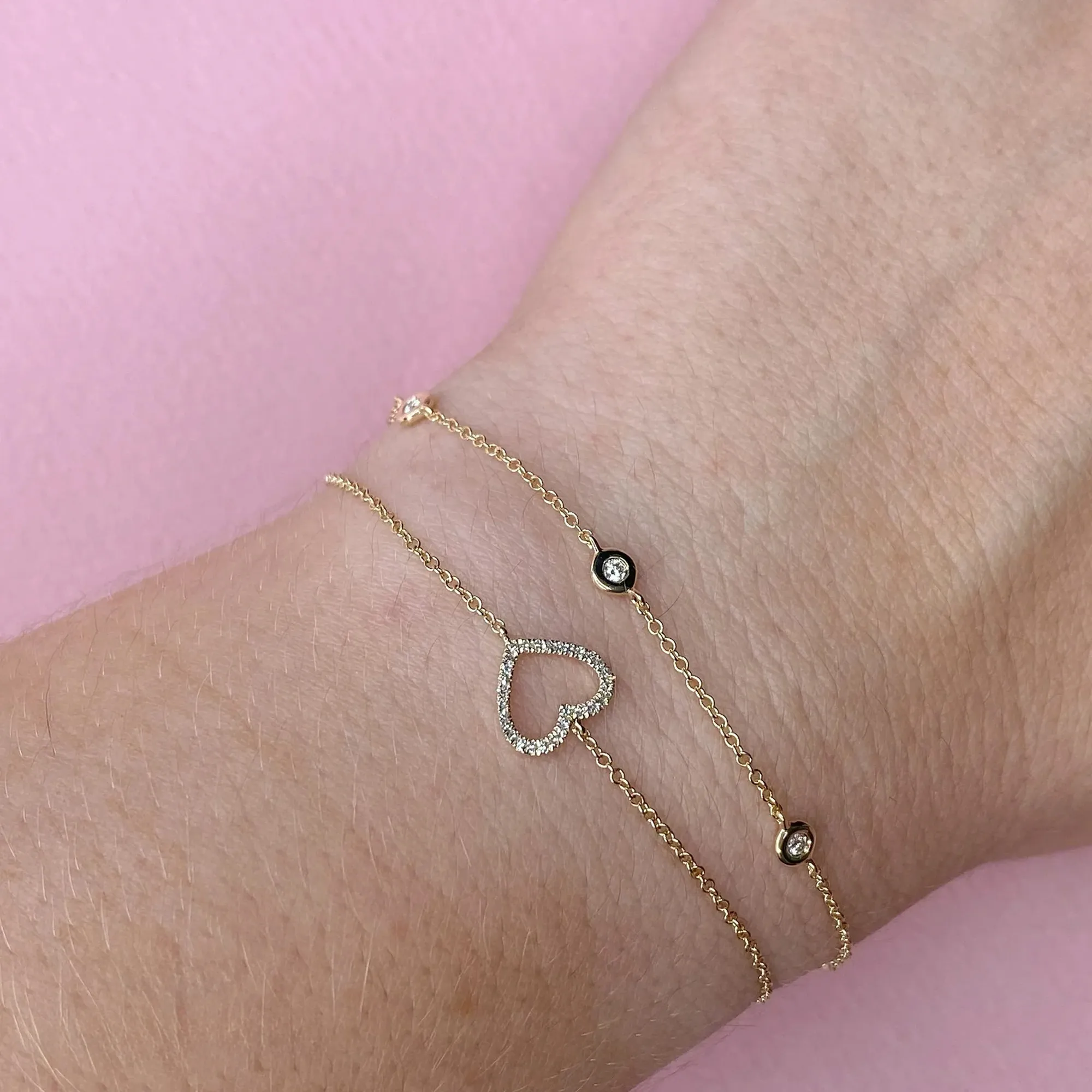 0.06tw Shy Creation Kate Diamond Pave Heart Bracelet Image 2 La Mine d'Or Moncton, NB