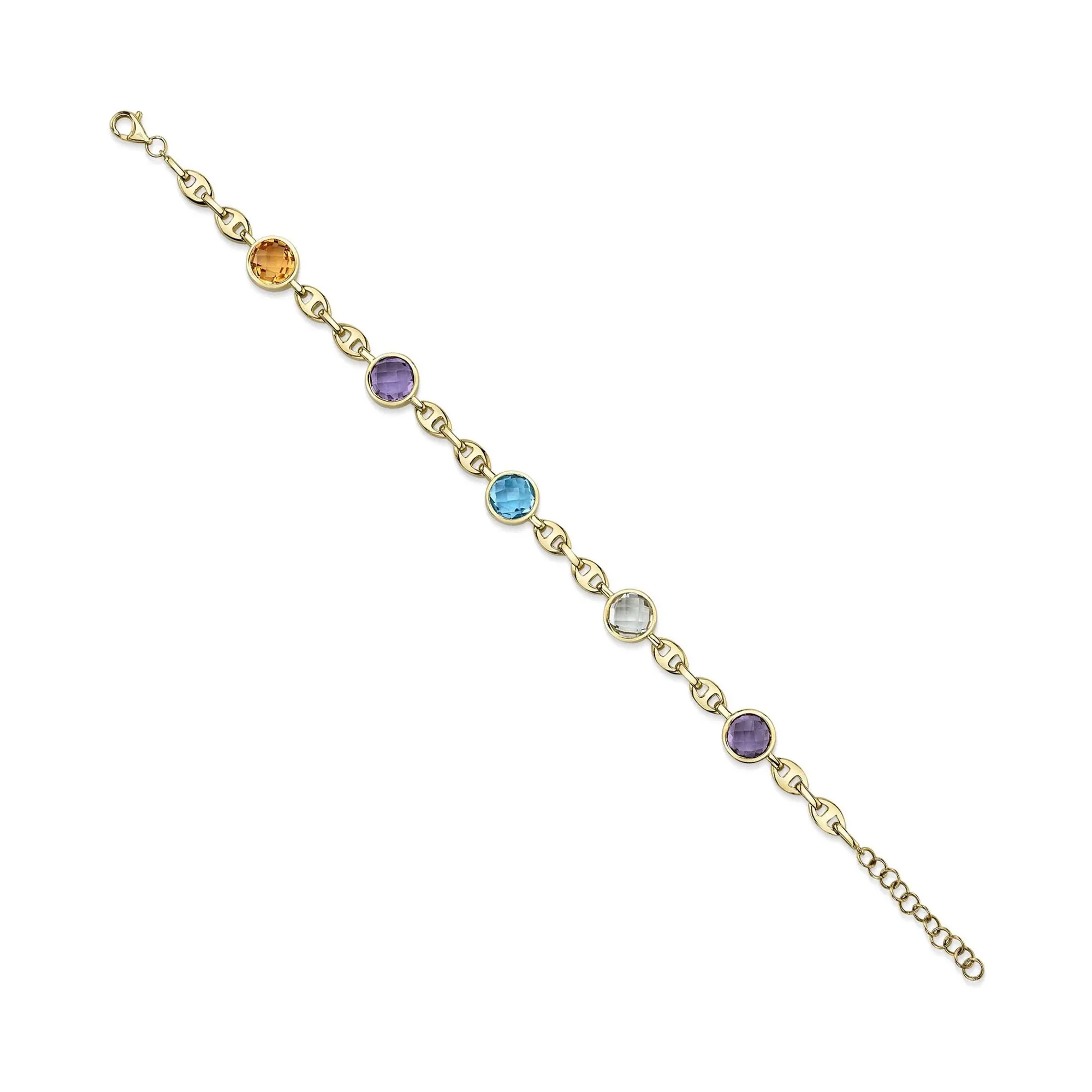 7.32tw Shy Creation Multi-Gemstone Link Bracelet La Mine d'Or Moncton, NB