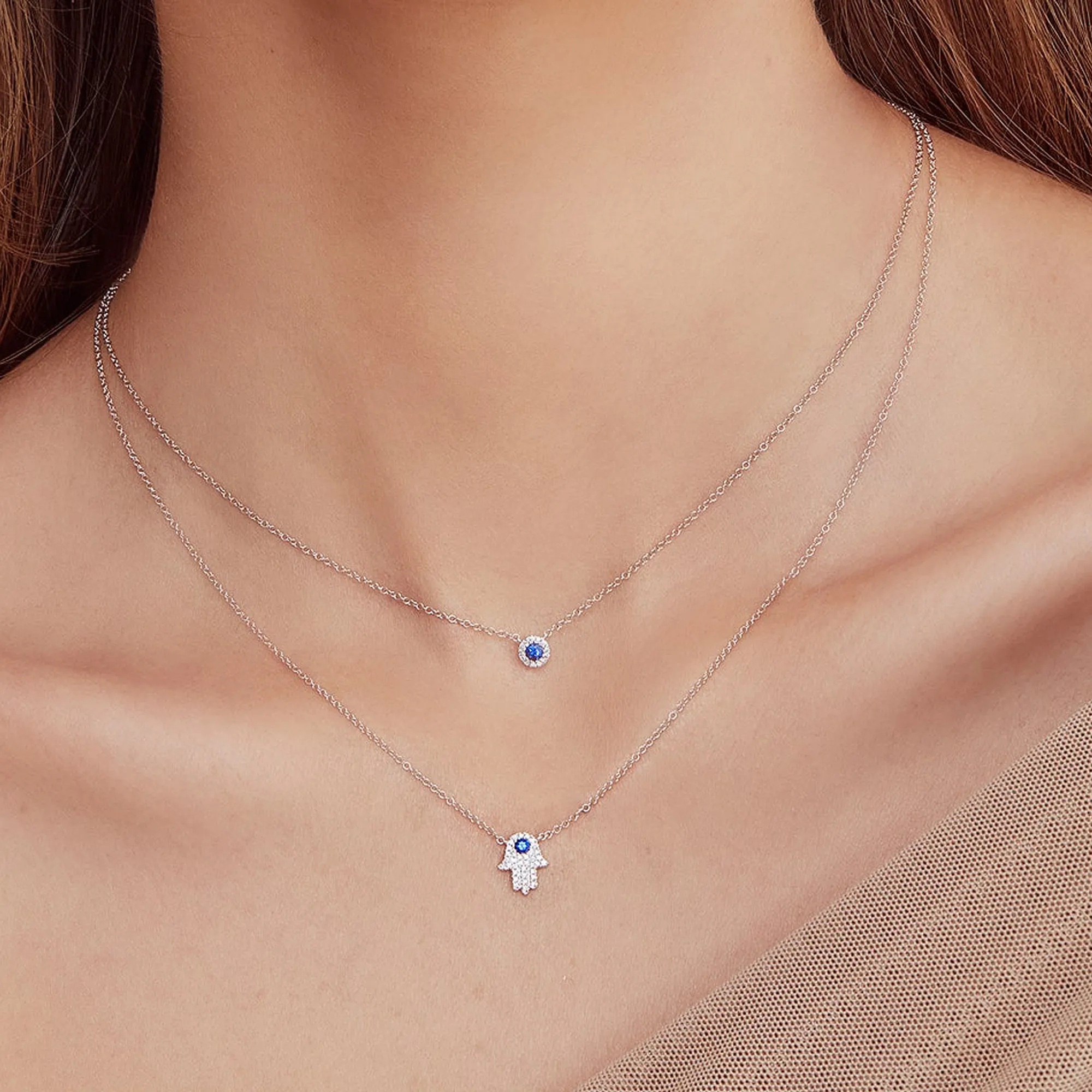 0.18tw Shy Creation Eden Sapphire & Diamond Necklace Image 5 La Mine d'Or Moncton, NB