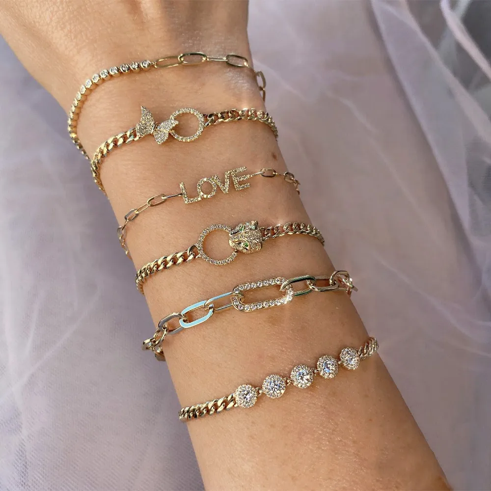 0.20tw Shy Creation Kate Diamond Paper Clip Link Bracelet Image 2 La Mine d'Or Moncton, NB