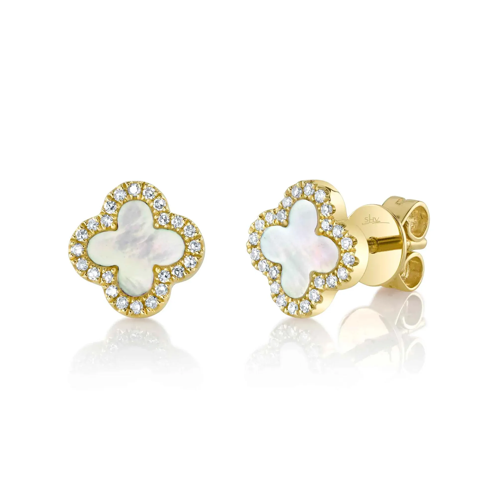 0.46tw Shy Creation Kate Mother of Pearl & Diamond Earrings La Mine d'Or Moncton, NB