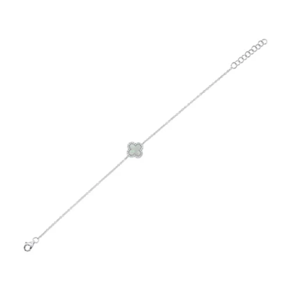 0.47tw Shy Creation Kate Diamond & Mother of Pearl Clover Bracelet Image 2 La Mine d'Or Moncton, NB
