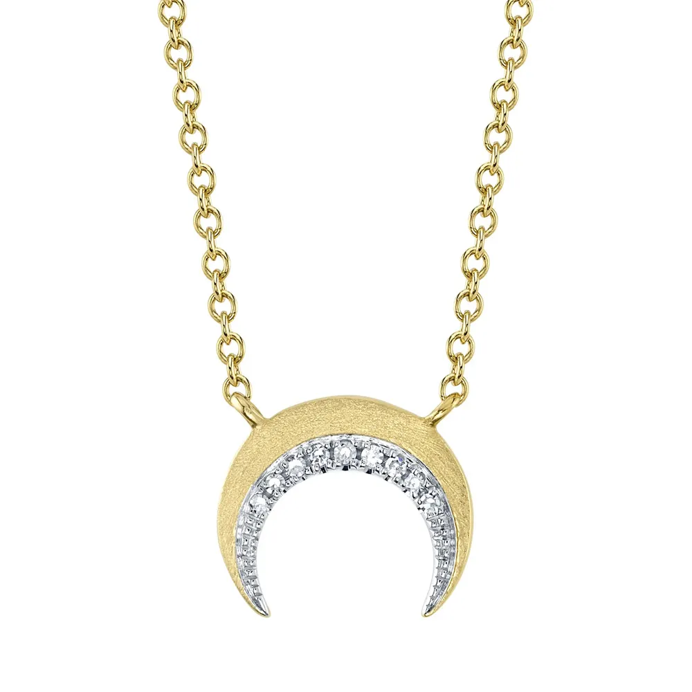 0.02ct Shy Creation Kate Diamond Crescent Moon Necklace La Mine d'Or Moncton, NB