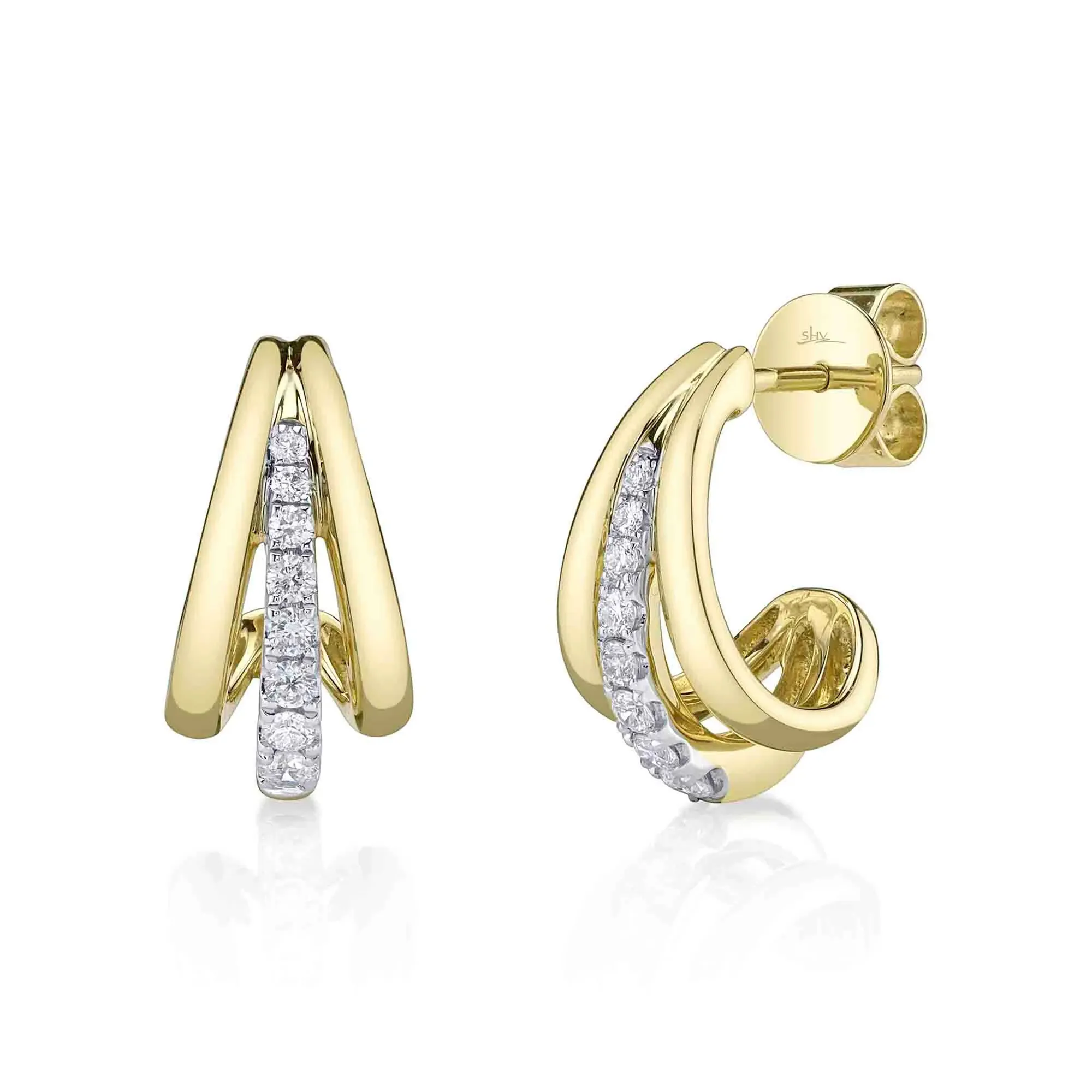 0.31tw Shy Creation Kate Diamond Pave Stud Earrings