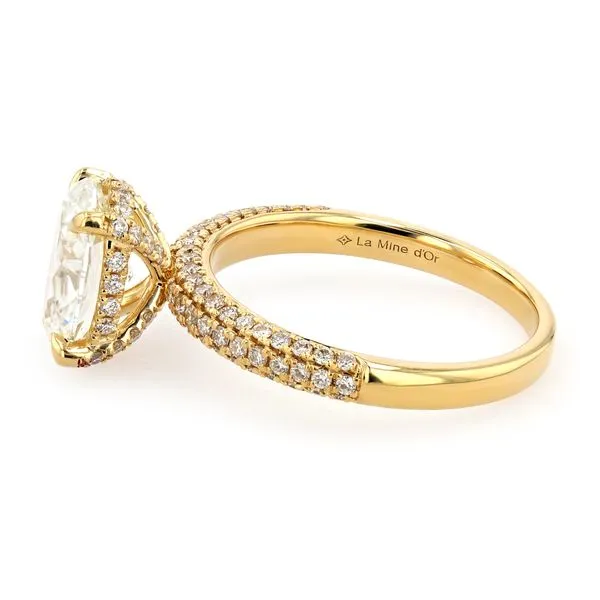 2.56tw Seville Oval Diamond Hidden Halo Pave Engagement Ring Image 2 La Mine d'Or Moncton, NB
