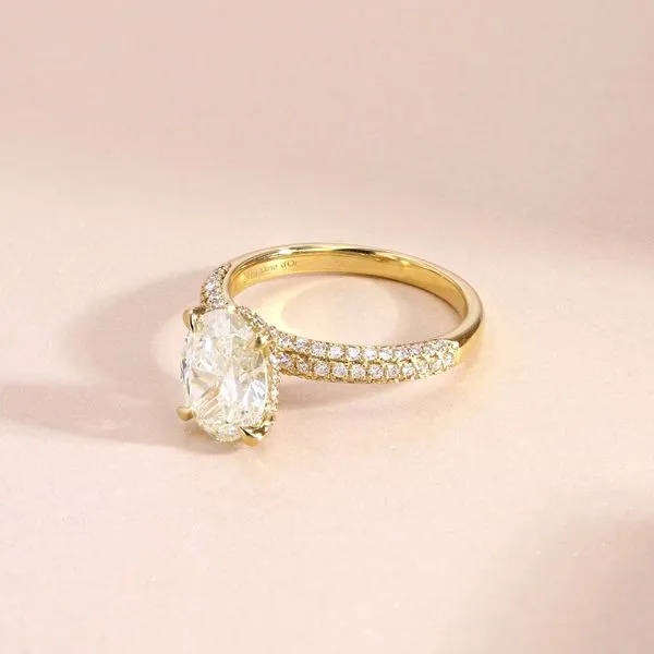 2.56tw Seville Oval Diamond Hidden Halo Pave Engagement Ring Image 3 La Mine d'Or Moncton, NB
