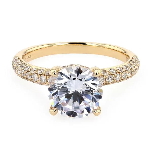 0.65tw Seville Round Pave Diamonds Engagement Ring Setting La Mine d'Or Moncton, NB