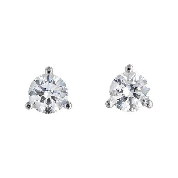 1.22tw Signature Round Brilliant Diamond Platinum Stud Earrings La Mine d'Or Moncton, NB
