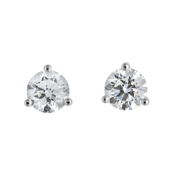 1.92tw Signature Round Brilliant Diamond Platinum Stud Earrings La Mine d'Or Moncton, NB