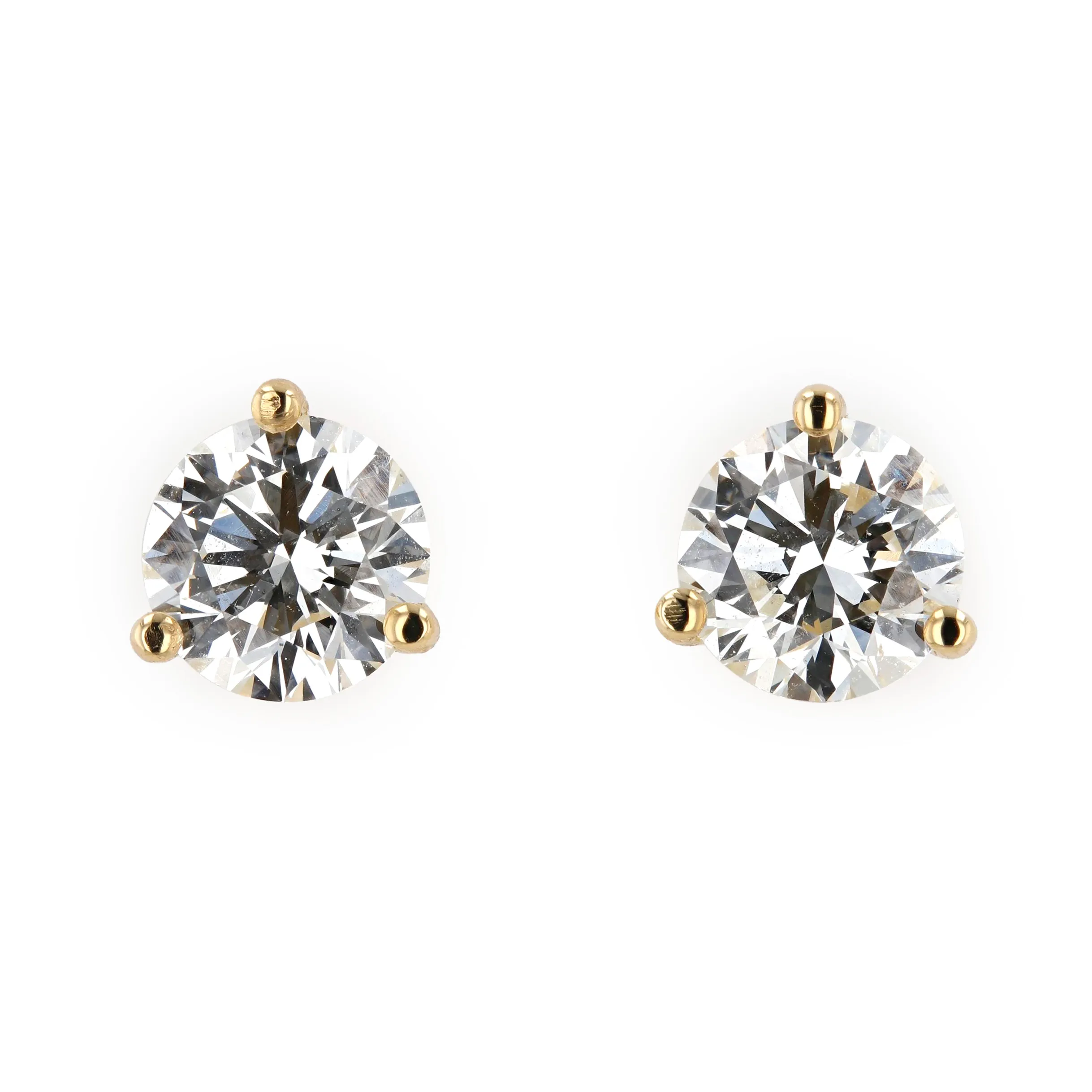 2.03tw Signature Round Brilliant Diamond Stud Earrings