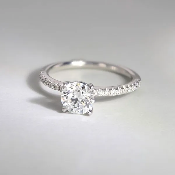 1.19tw Sofia Forevermark Round Diamond Pave Engagement Ring Image 5 La Mine d'Or Moncton, NB