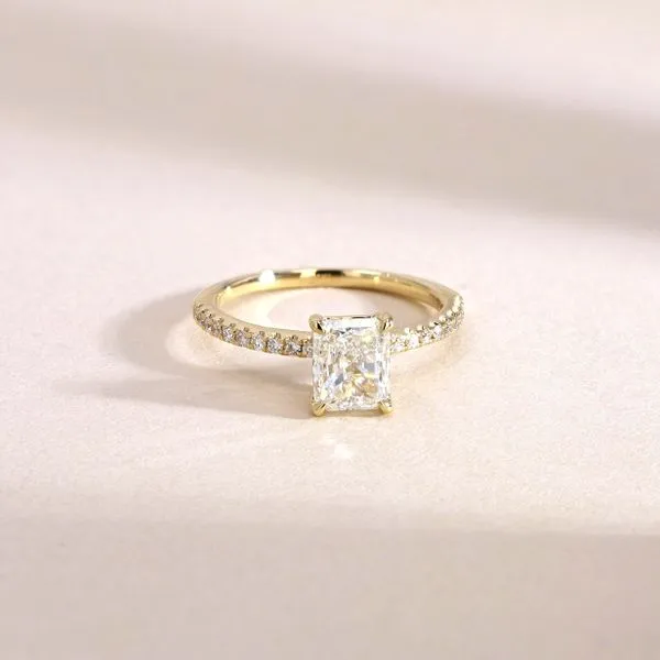 1.55tw Sofia Radiant Diamond Pave Engagement Ring Image 3 La Mine d'Or Moncton, NB