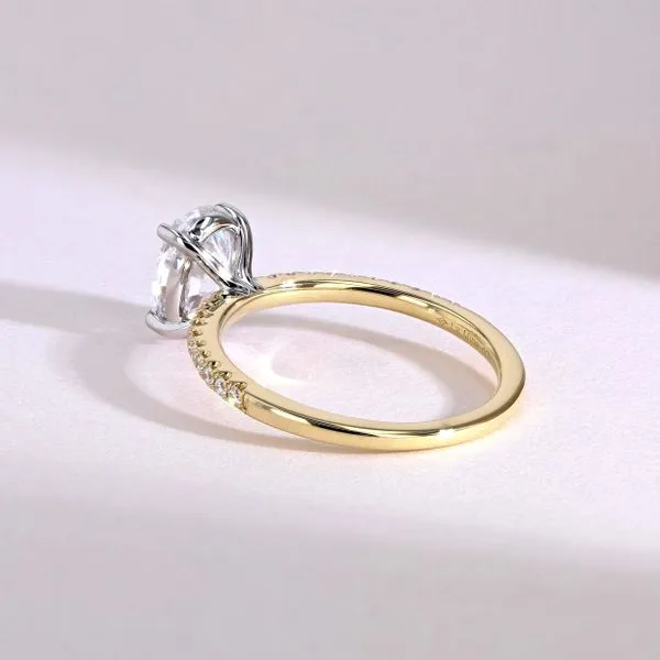 0.15tw Sofia Oval Pave Diamonds Engagement Ring Setting Image 3 La Mine d'Or Moncton, NB
