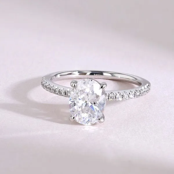 0.15tw Sofia Oval Pave Diamonds Engagement Ring Setting Image 3 La Mine d'Or Moncton, NB