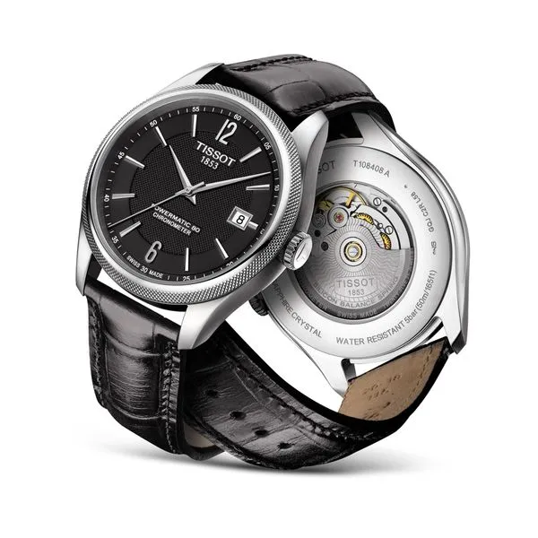 Tissot Stainless Ballade Powermatic 80 COSC with Round Black Dial and Strap Image 3 La Mine d'Or Moncton, NB