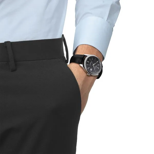 Tissot Stainless Ballade Powermatic 80 COSC with Round Black Dial and Strap Image 4 La Mine d'Or Moncton, NB