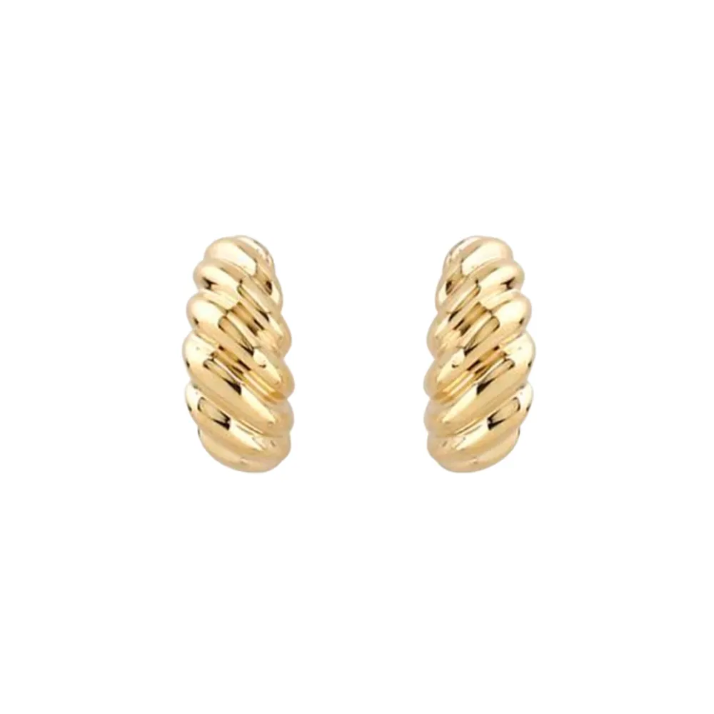 10kt Yellow Gold Croissant Earrings La Mine d'Or Moncton, NB