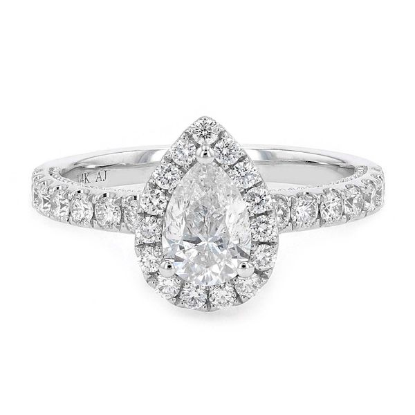 1.22tw Taipei Pear Diamond Halo Pave Engagement Ring La Mine d'Or Moncton, NB