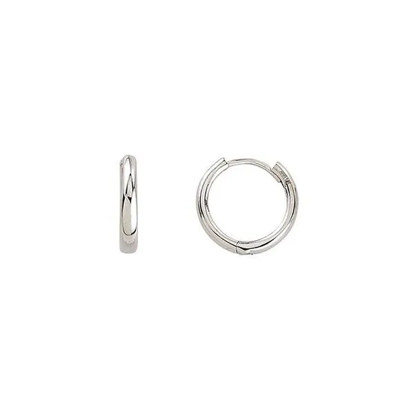 10kt White Gold Classic Hoop Earrings La Mine d'Or Moncton, NB