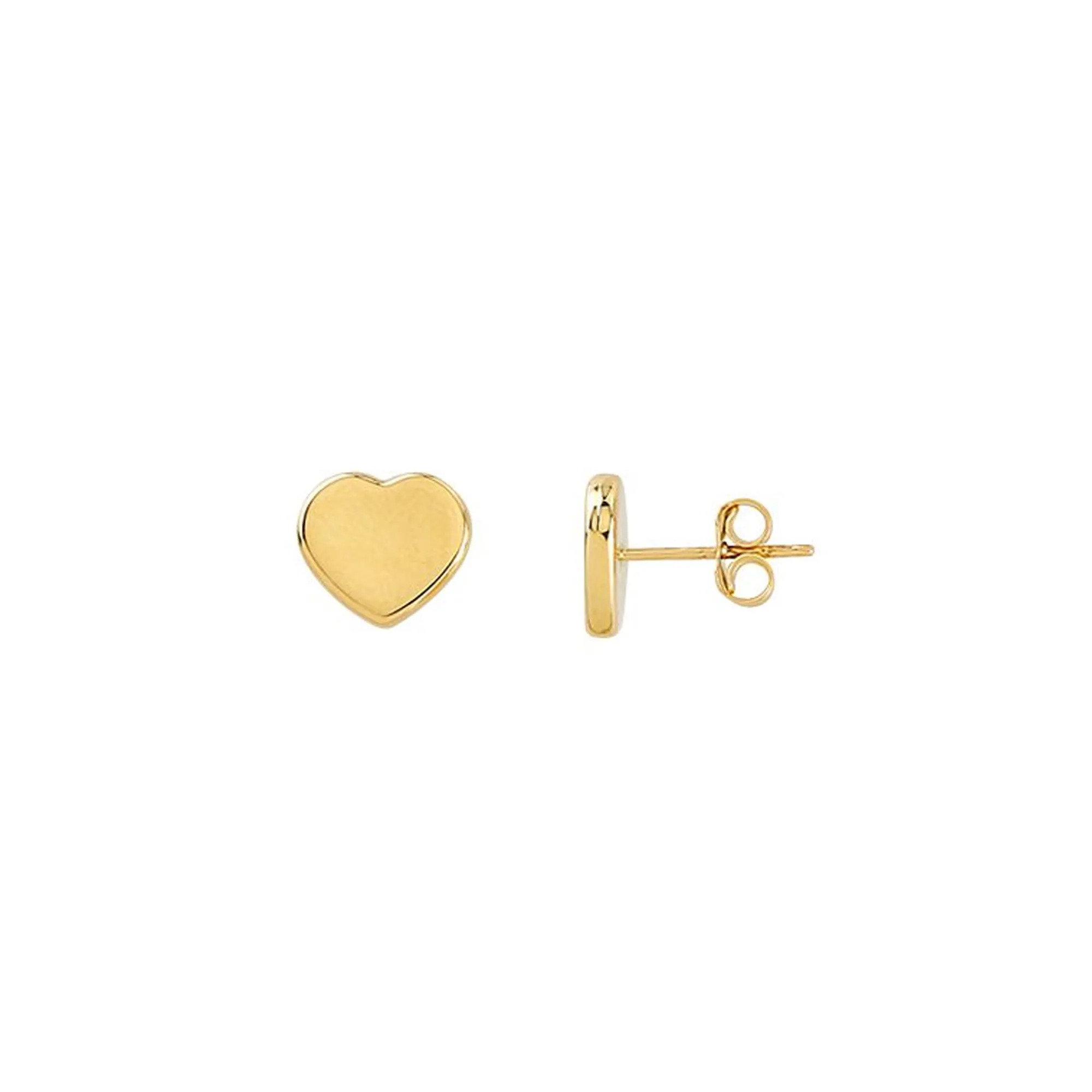 10kt Yellow Gold Heart Stud Earrings La Mine d'Or Moncton, NB