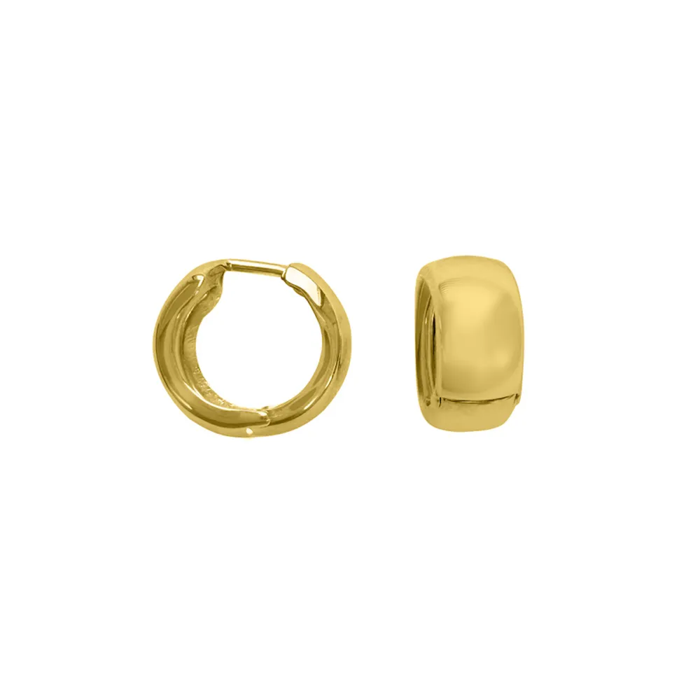 10kt Yellow Gold Wide Huggie Earrings La Mine d'Or Moncton, NB