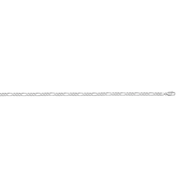 10kt White Gold Figaro Style Link Chain of 18" in Length La Mine d'Or Moncton, NB