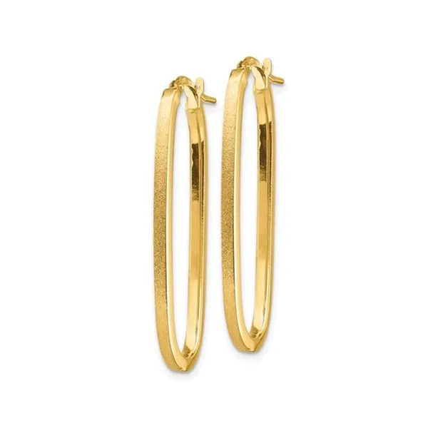 14kt Yellow Gold Oval Hoop Earrings 2mm La Mine d'Or Moncton, NB