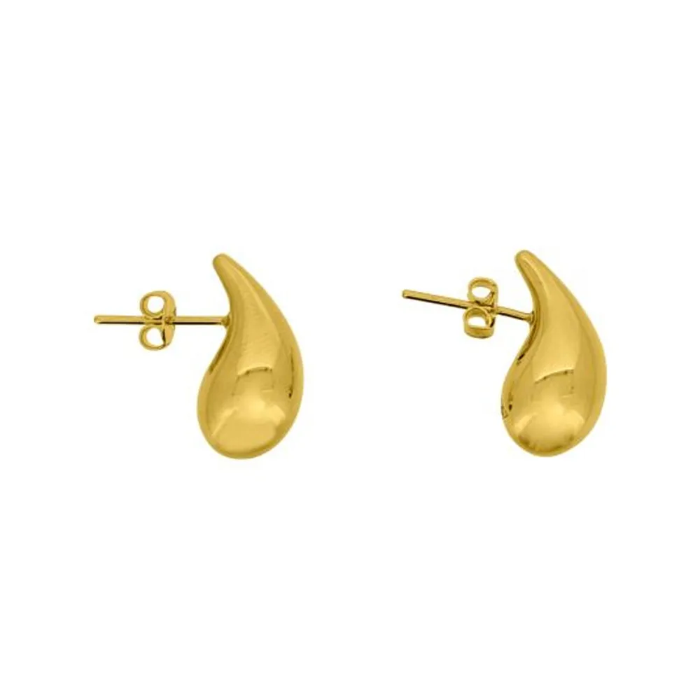10kt Yellow Gold Tear Drop Stud Earrings Image 2 La Mine d'Or Moncton, NB