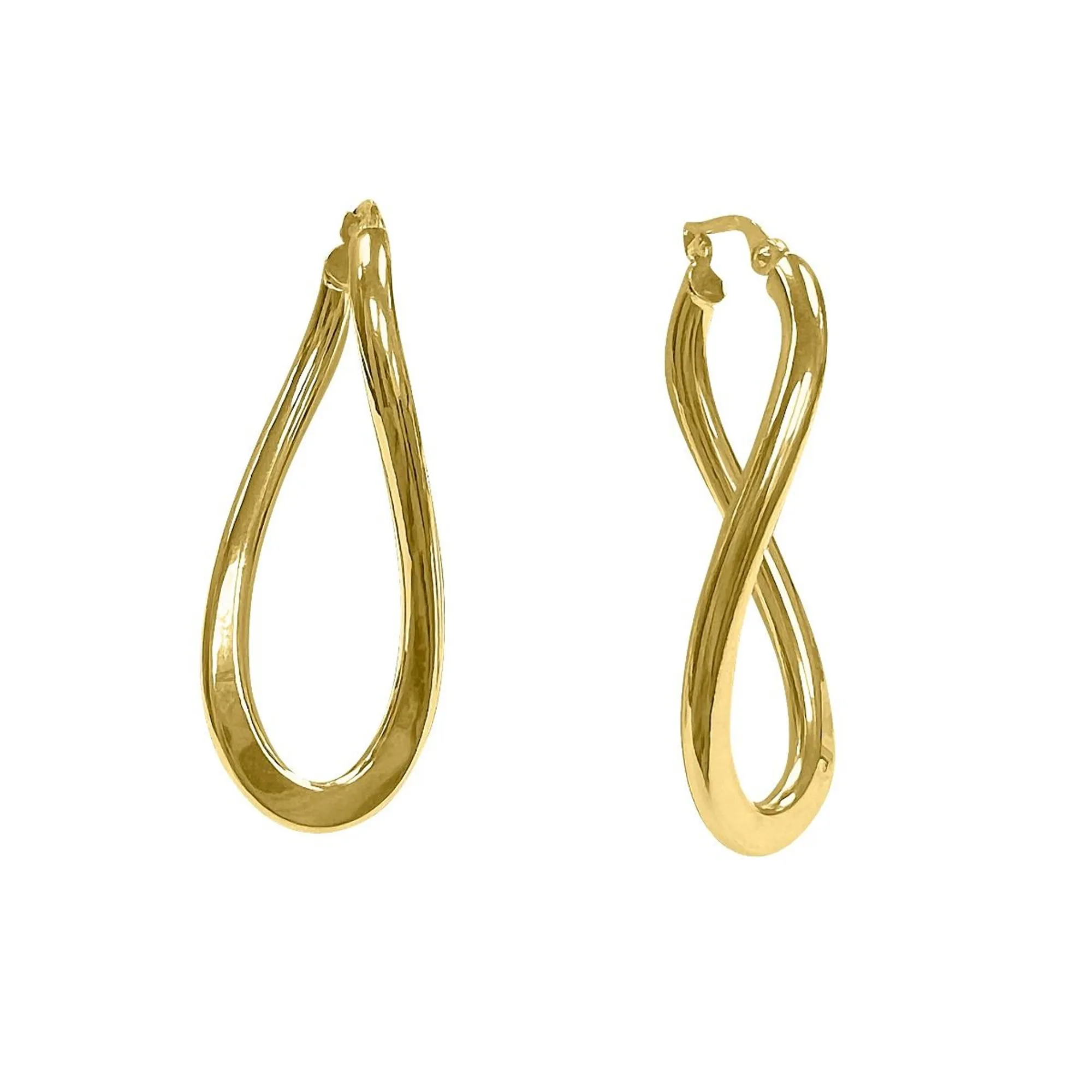 10kt Yellow Gold Twisted Hoop Earrings La Mine d'Or Moncton, NB