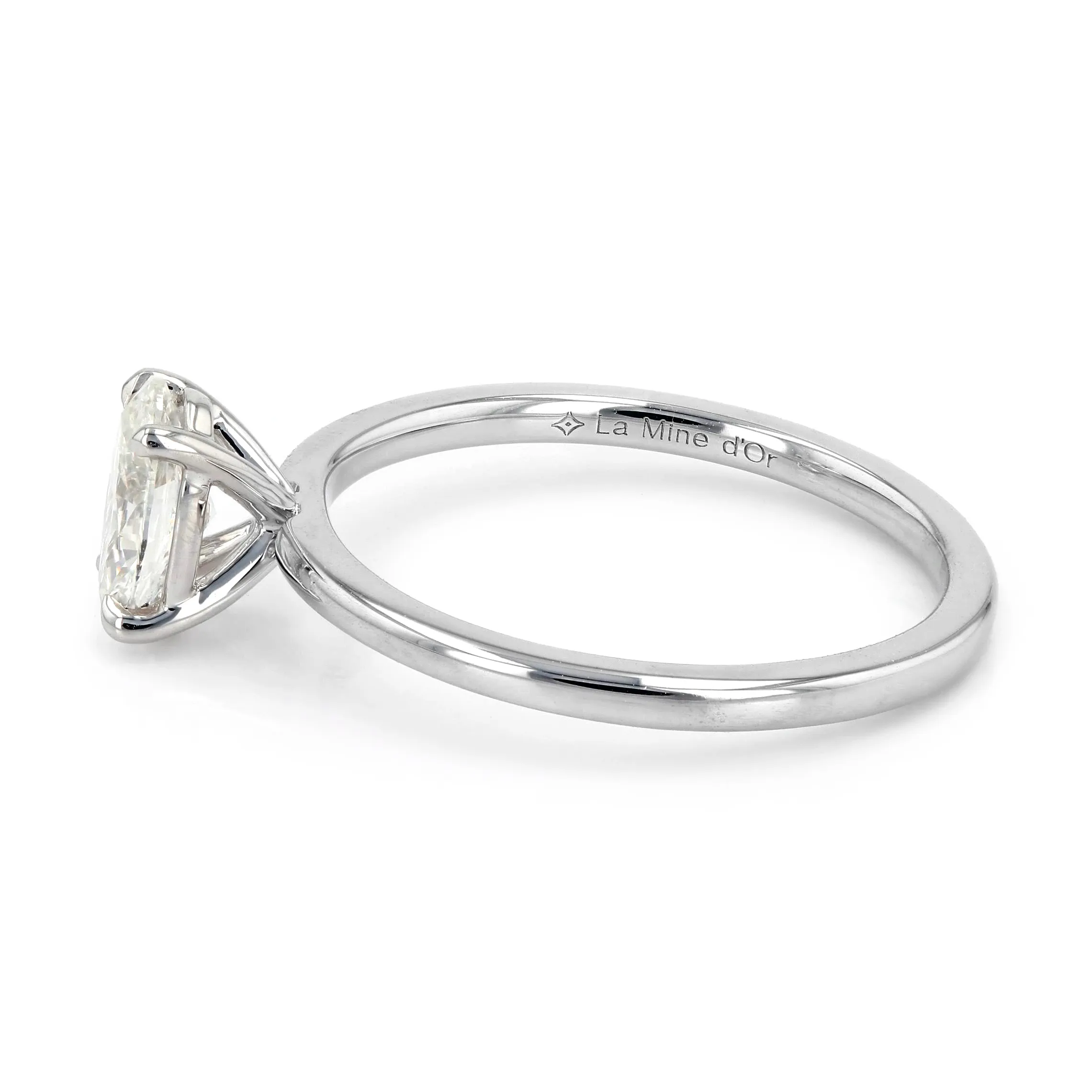 0.70ct Victoria Oval Diamond Solitaire Engagement Ring Image 2 La Mine d'Or Moncton, NB