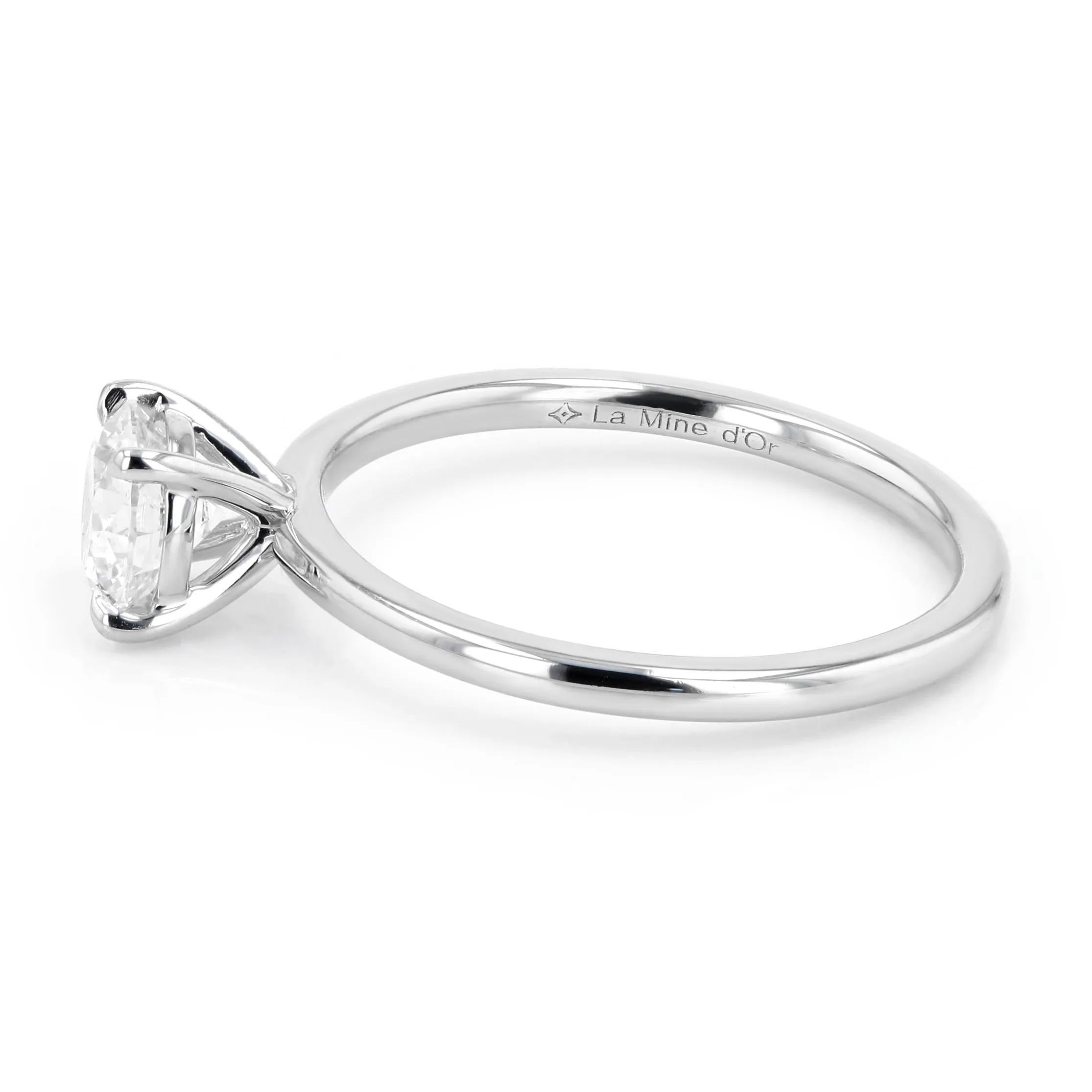 0.80ct Victoria Round Brilliant Diamond Solitaire Engagement Ring Image 2 La Mine d'Or Moncton, NB