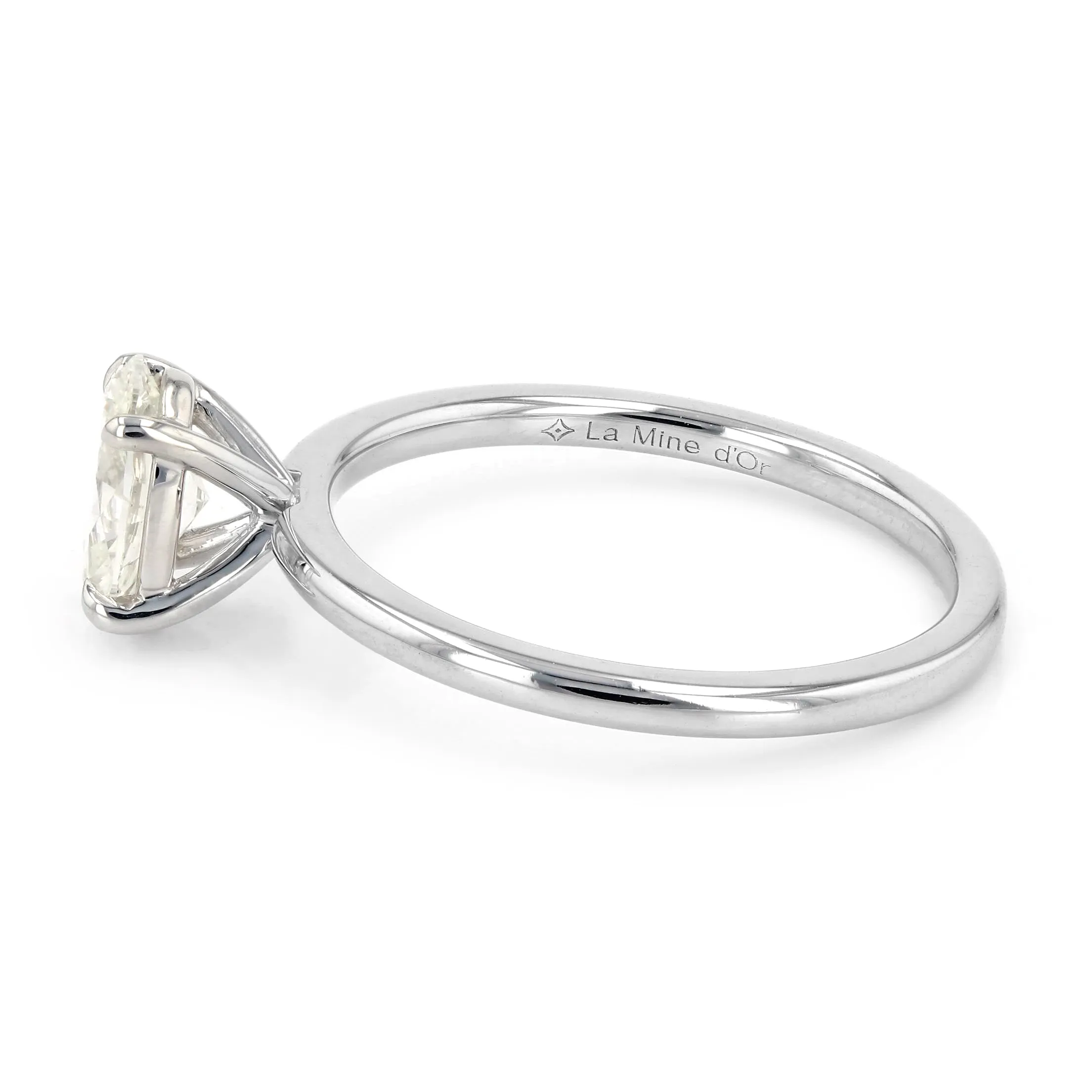 0.81ct Victoria Oval Diamond Solitaire Engagement Ring Image 2 La Mine d'Or Moncton, NB