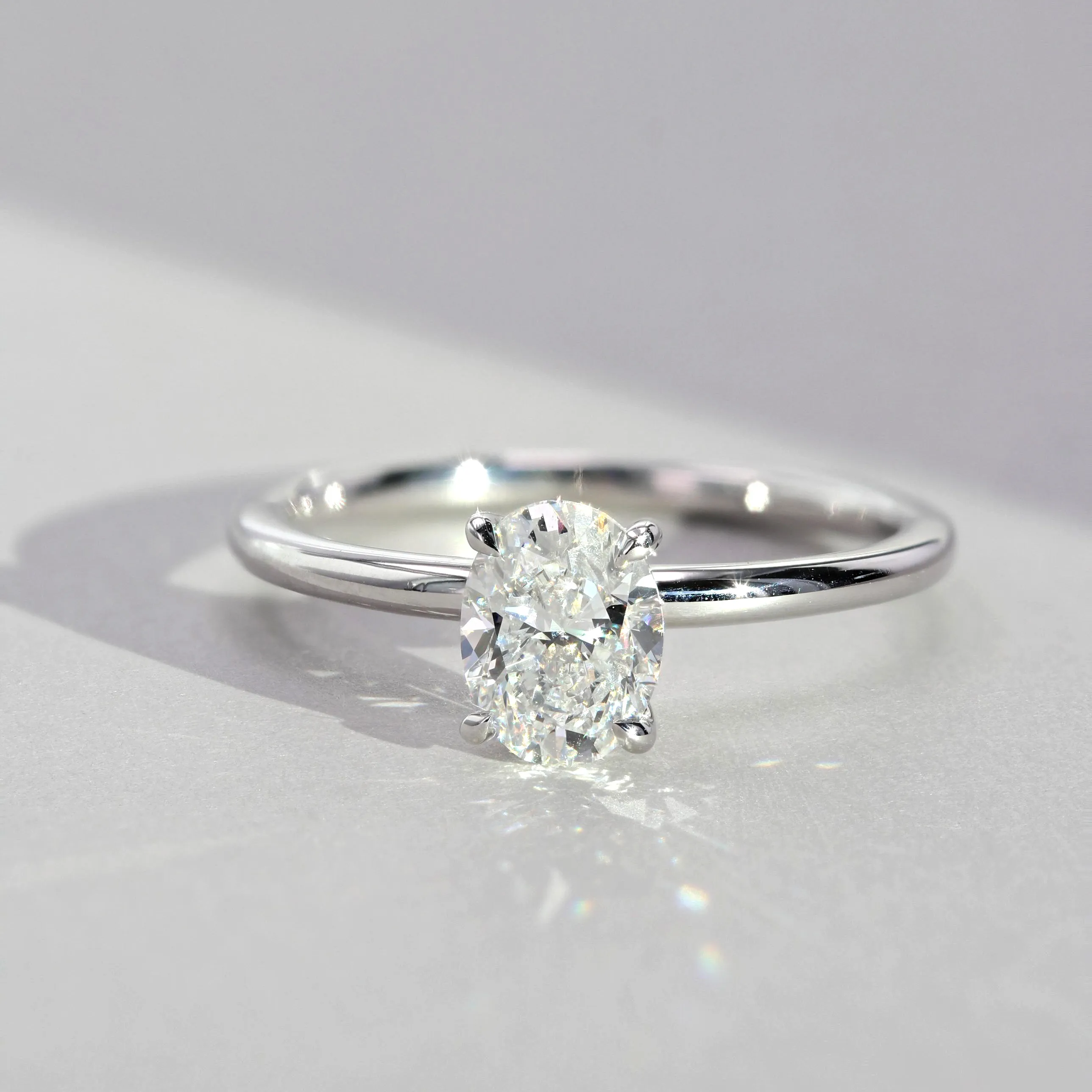 0.97ct Victoria Oval Diamond Solitaire Engagement Ring Image 3 La Mine d'Or Moncton, NB