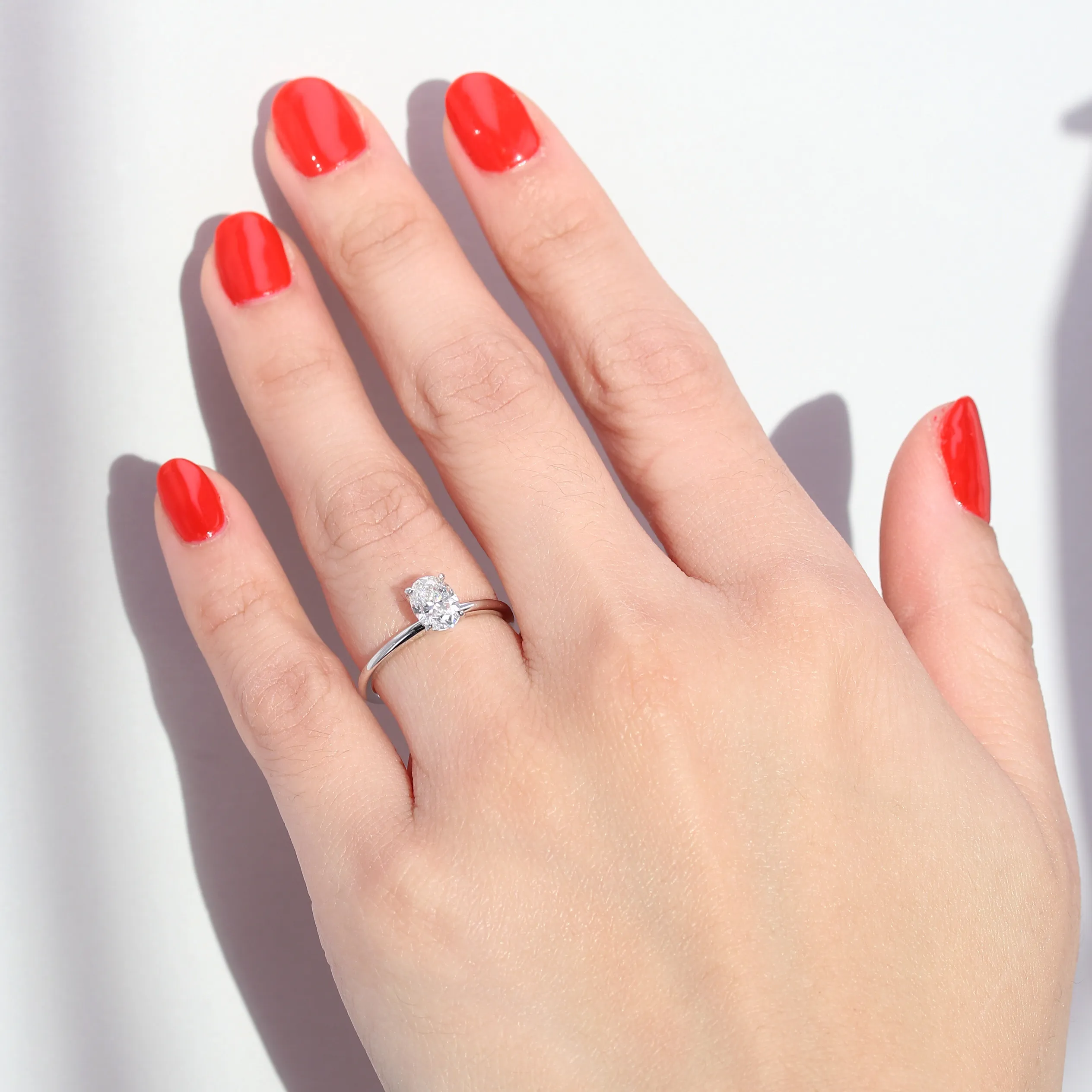 0.97ct Victoria Oval Diamond Solitaire Engagement Ring Image 4 La Mine d'Or Moncton, NB