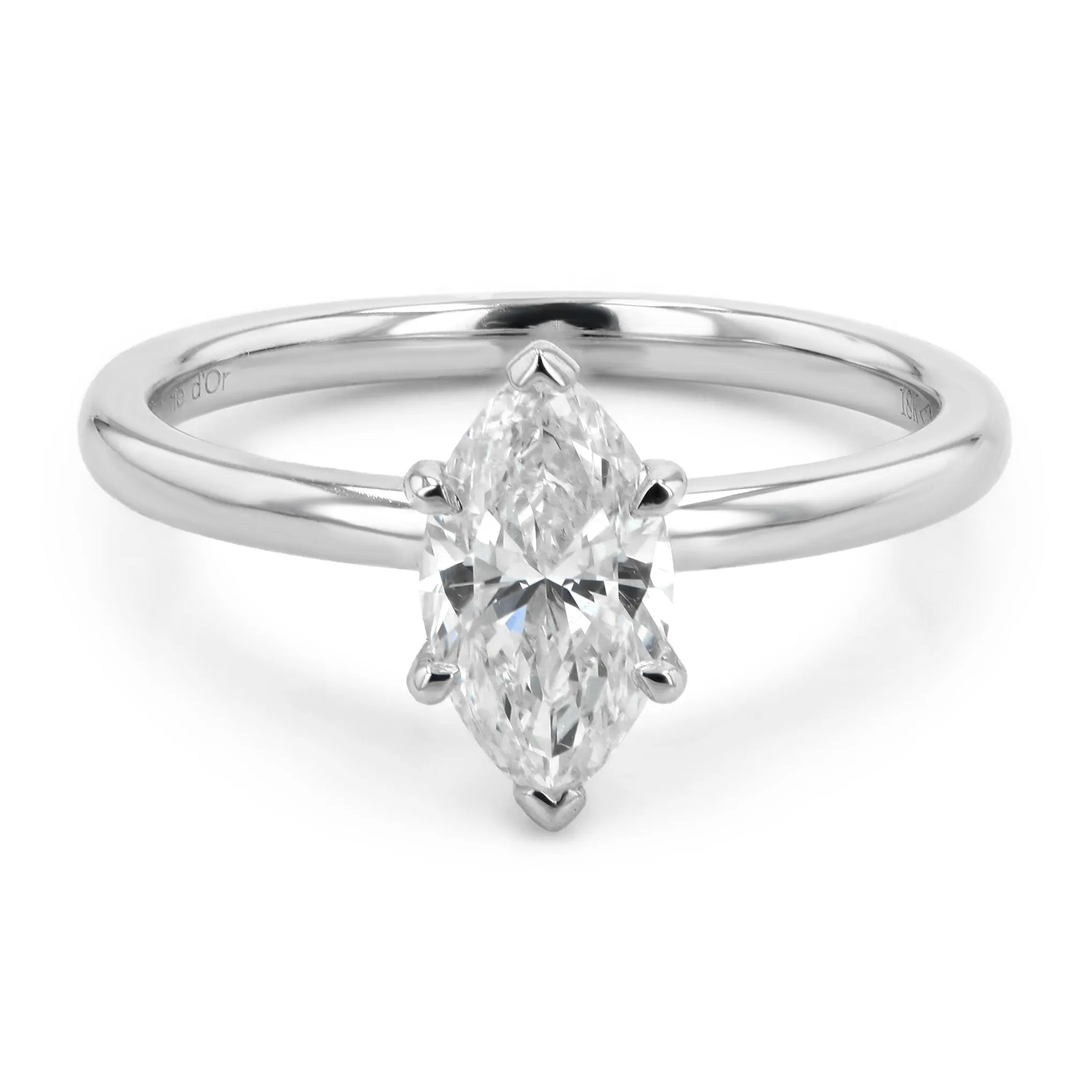 1.00ct Victoria Marquise Diamond Solitaire Engagement Ring La Mine d'Or Moncton, NB