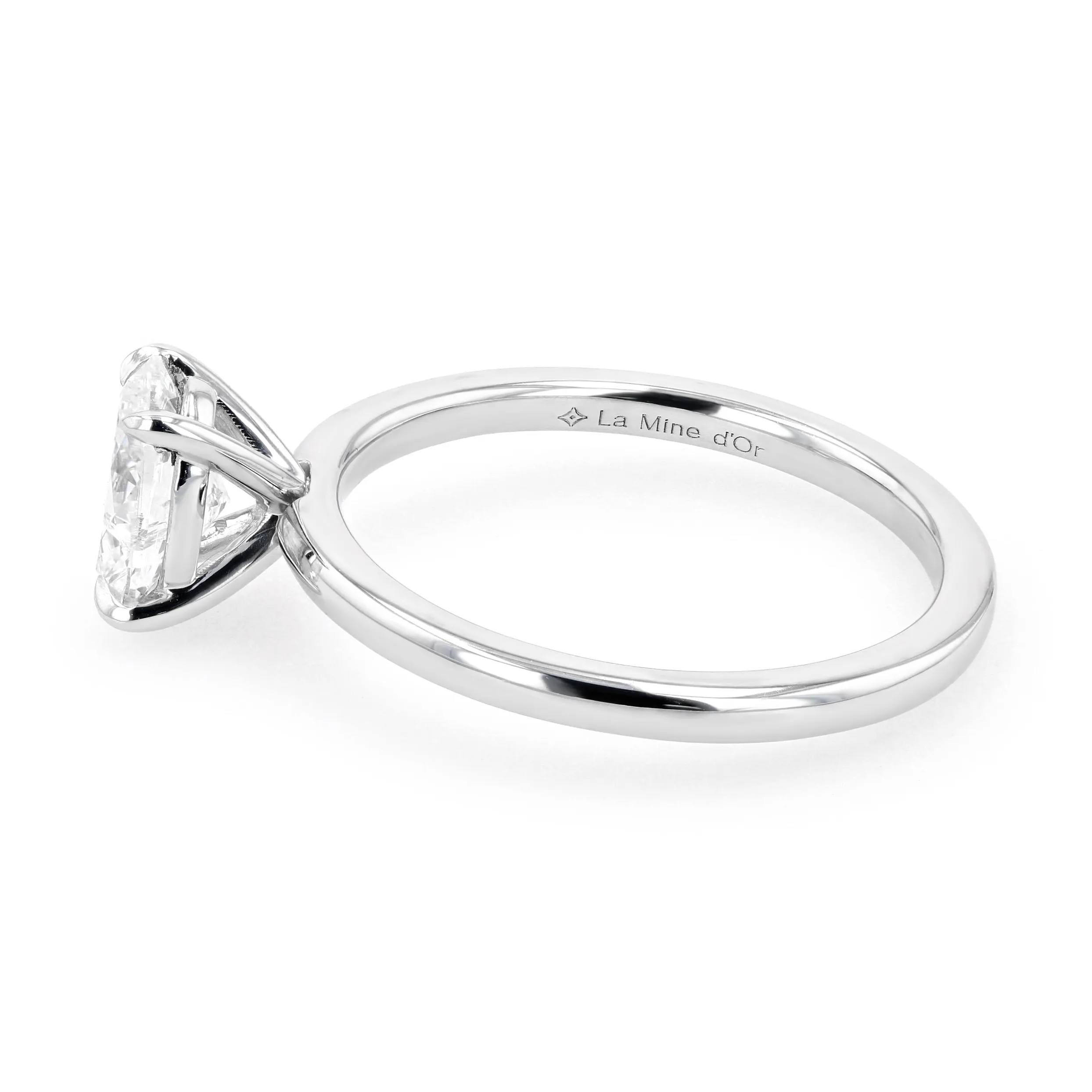 1.00ct Victoria Oval Diamond Solitaire Engagement Ring Image 2 La Mine d'Or Moncton, NB
