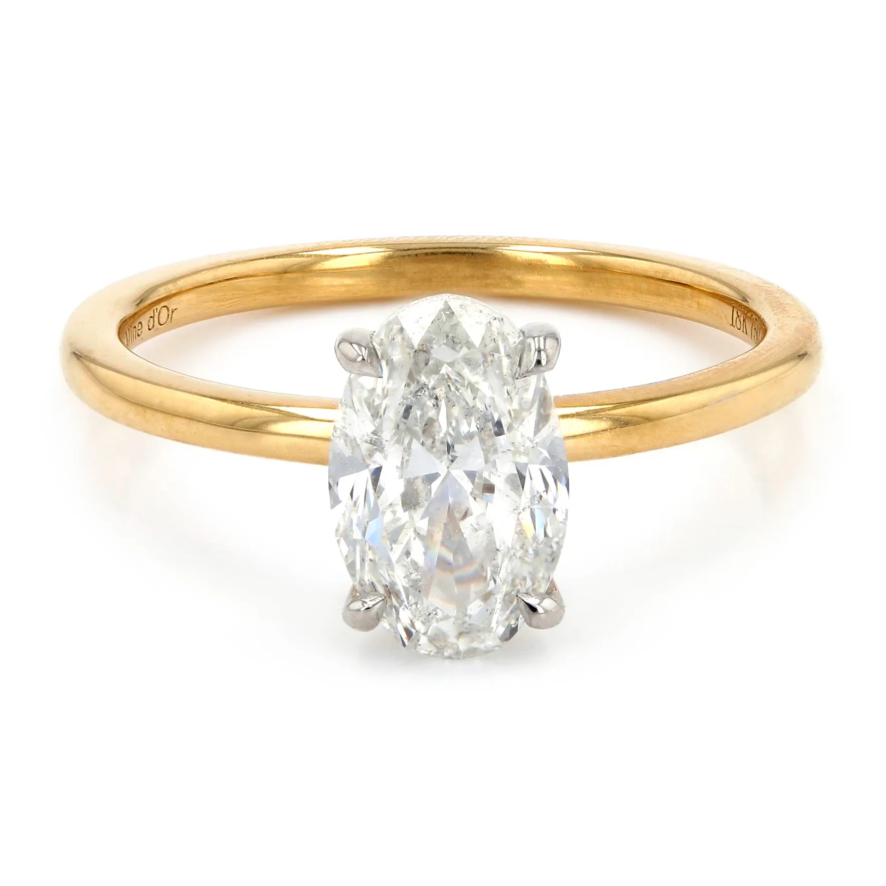 1.50ct Victoria Oval Diamond Solitaire Engagement Ring La Mine d'Or Moncton, NB
