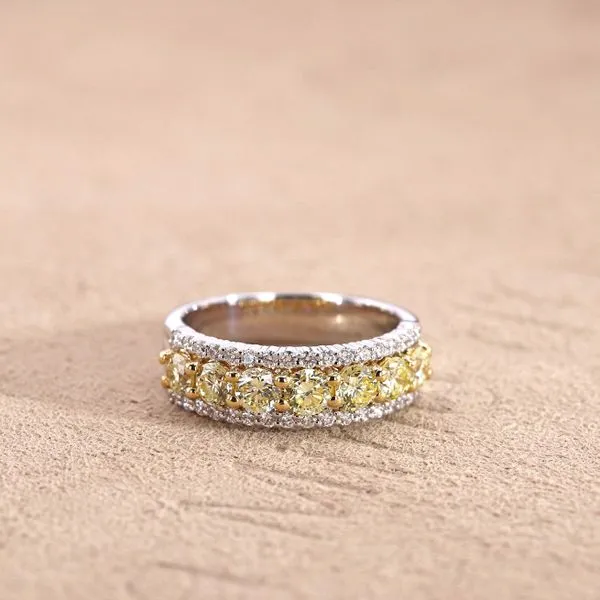 1.64tw Yellow Diamond Ring in 14kt White Gold Image 3 La Mine d'Or Moncton, NB