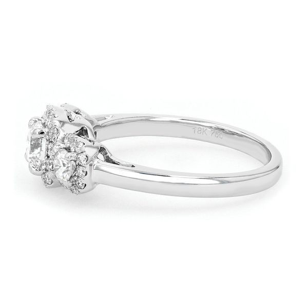 1.00tw De Beers Forevermark Diamond Trinity Halo Engagement Ring Image 2 La Mine d'Or Moncton, NB