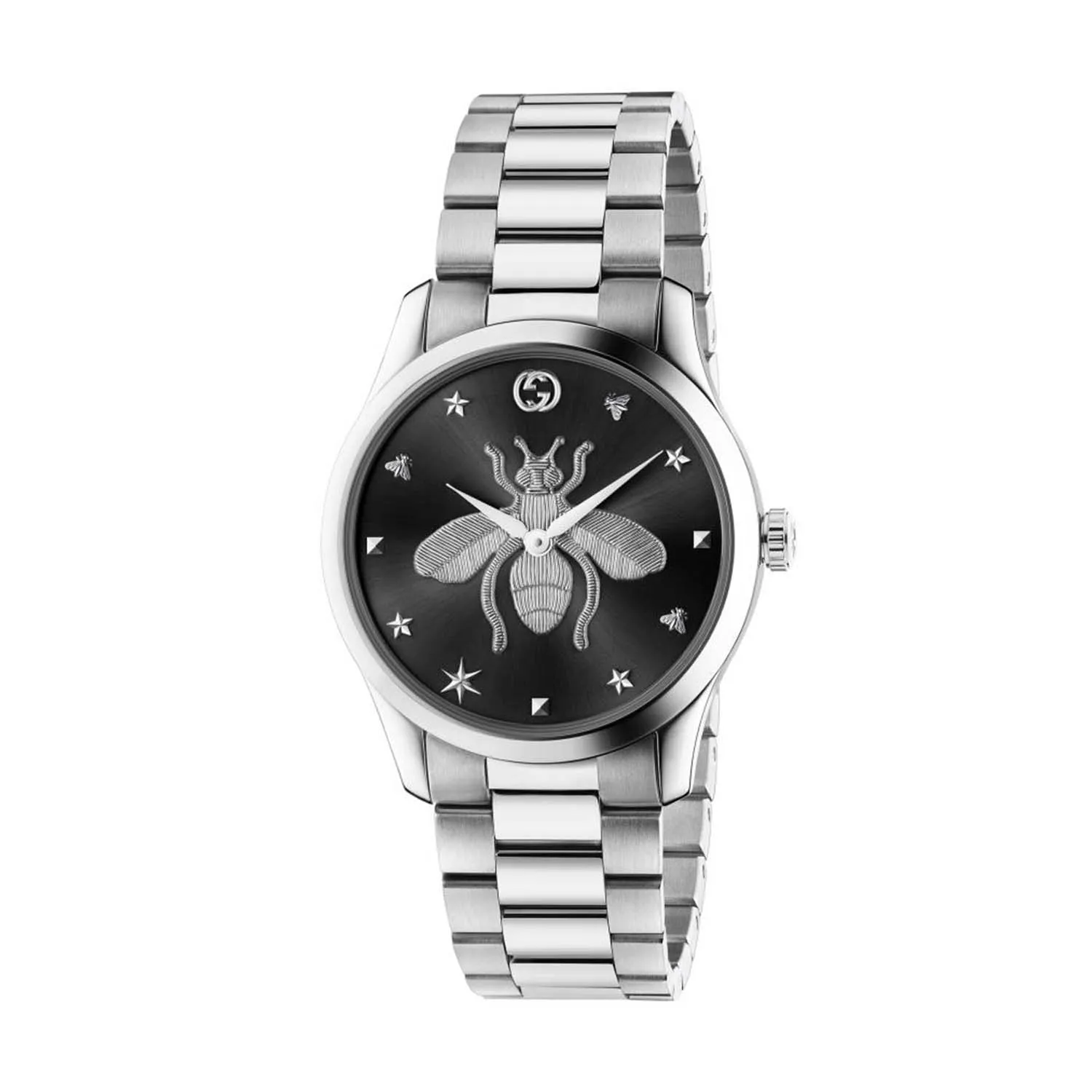 Gucci G-Timeless 38mm Silver Bee Dial Stainless Steel Watch | La