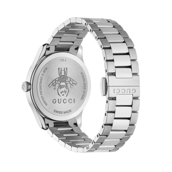 Gucci G-Timeless 38mm Silver Bee Dial Stainless Steel Watch Image 2 La Mine d'Or Moncton, NB