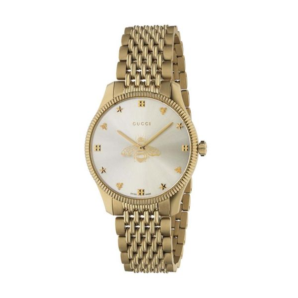 Gucci G-Timeless 36mm Goldtone PVD Stainless Steel Bee Dial Watch La Mine d'Or Moncton, NB