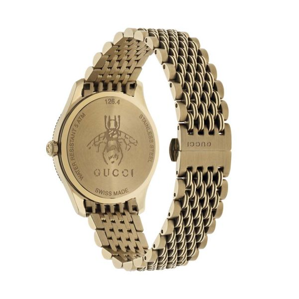 Gucci G-Timeless 36mm Goldtone PVD Stainless Steel Bee Dial Watch Image 2 La Mine d'Or Moncton, NB