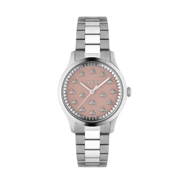 Gucci G-Timeless 32mm Pink Lacquered Watch La Mine d'Or Moncton, NB