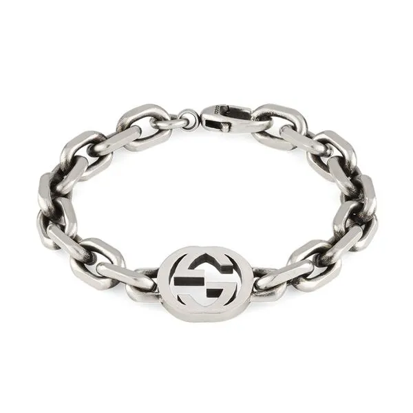 Gucci Interlocking G Shiny Sterling Chain Bracelet La Mine d'Or Moncton, NB