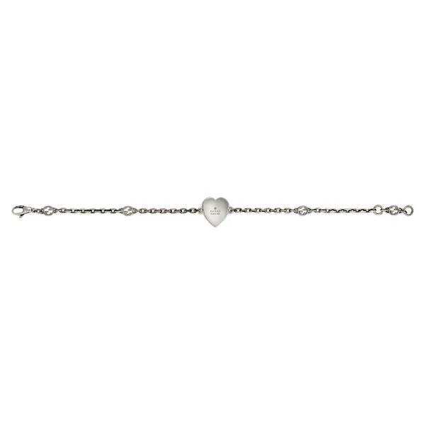 Gucci Interlocking G Blue Enamel Heart Bracelet Image 3 La Mine d'Or Moncton, NB