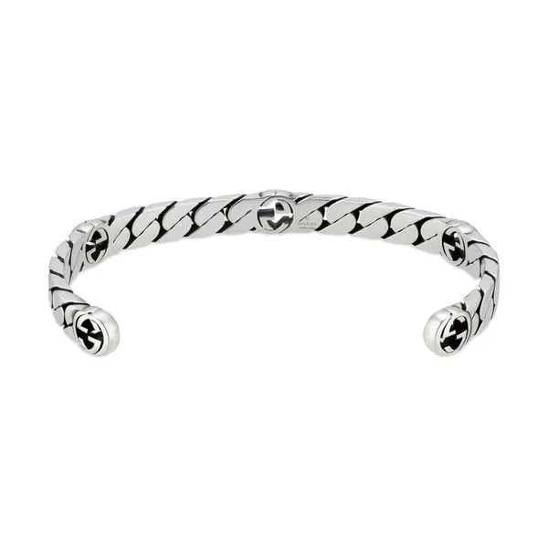 Gucci Interlocking G Silver Bangle Bracelet Image 2 La Mine d'Or Moncton, NB