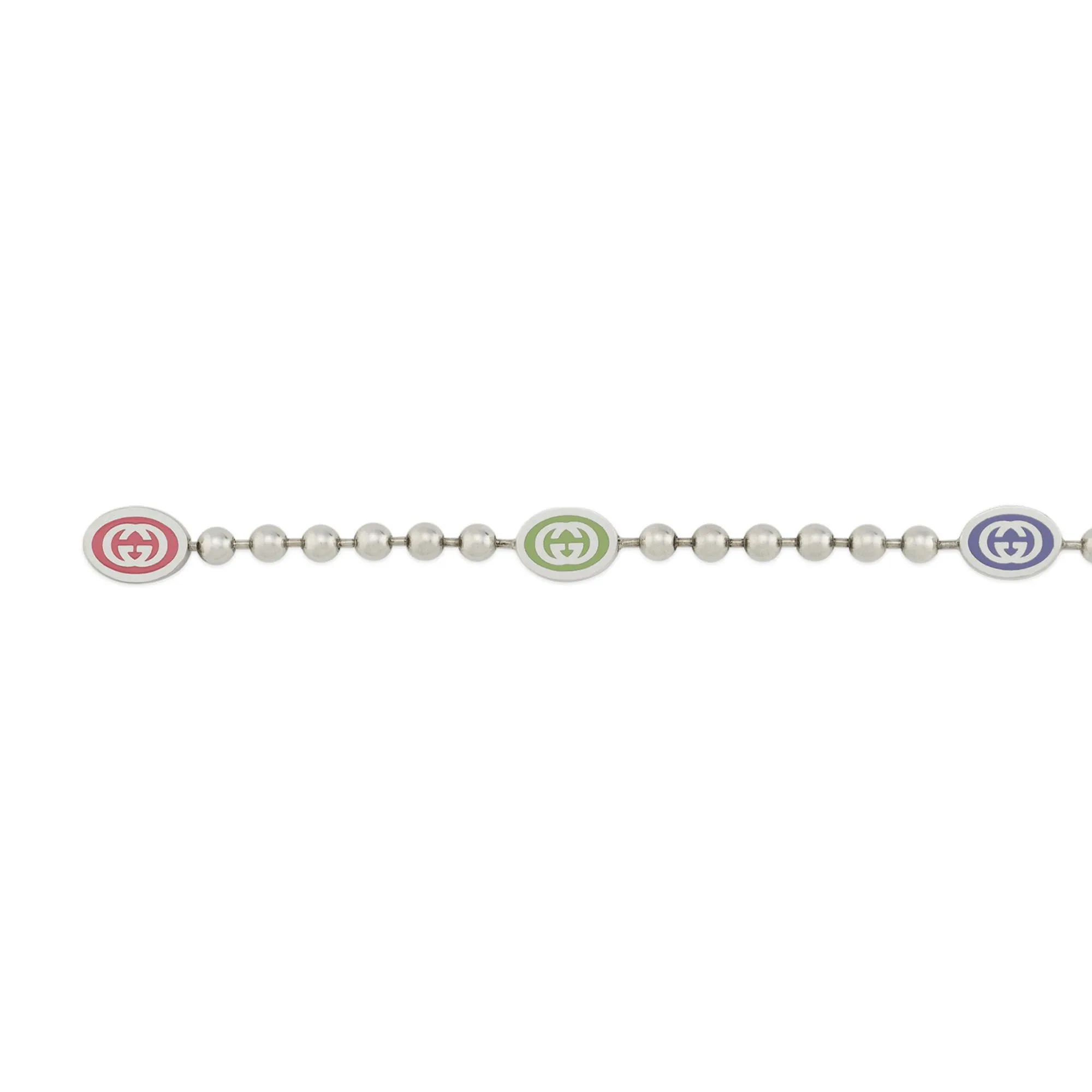 Gucci Intelocking G Boule Colorful Enamel Silver Bracelet Image 2 La Mine d'Or Moncton, NB